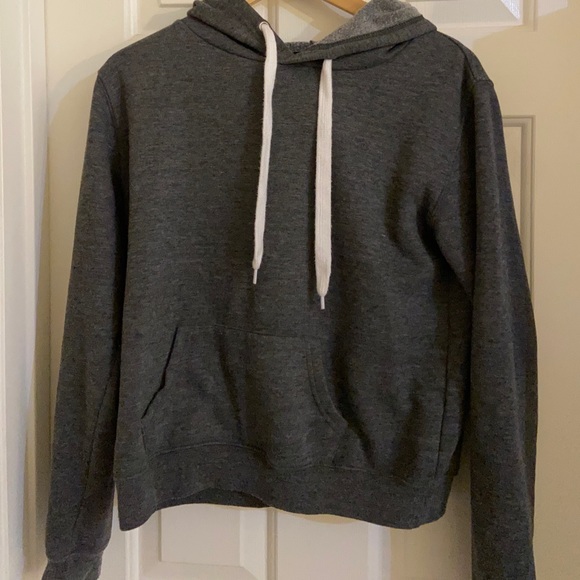 Dark grey sweatshirt | w hoodie and pockets - Picture 2 of 4
